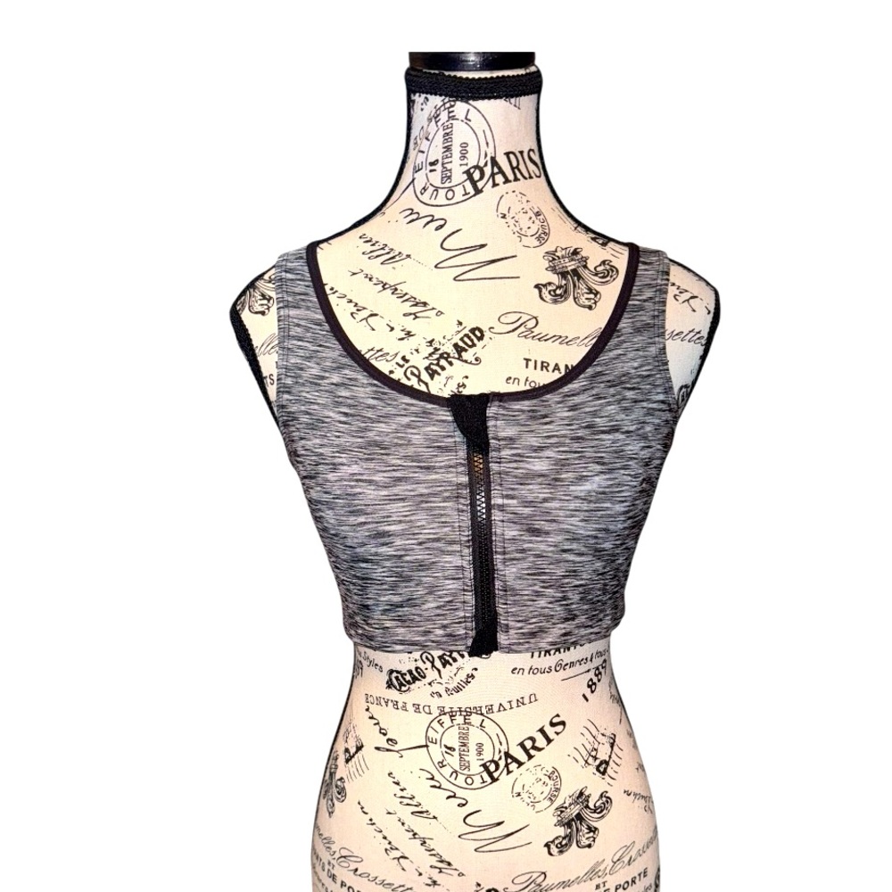 Ruby Ribbon Black and Gray Demiette Sports Bra Size 34 New